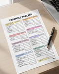 Cute Pastel Expense Tracker | Monthly Spending Log & Budget Planner Sheet
