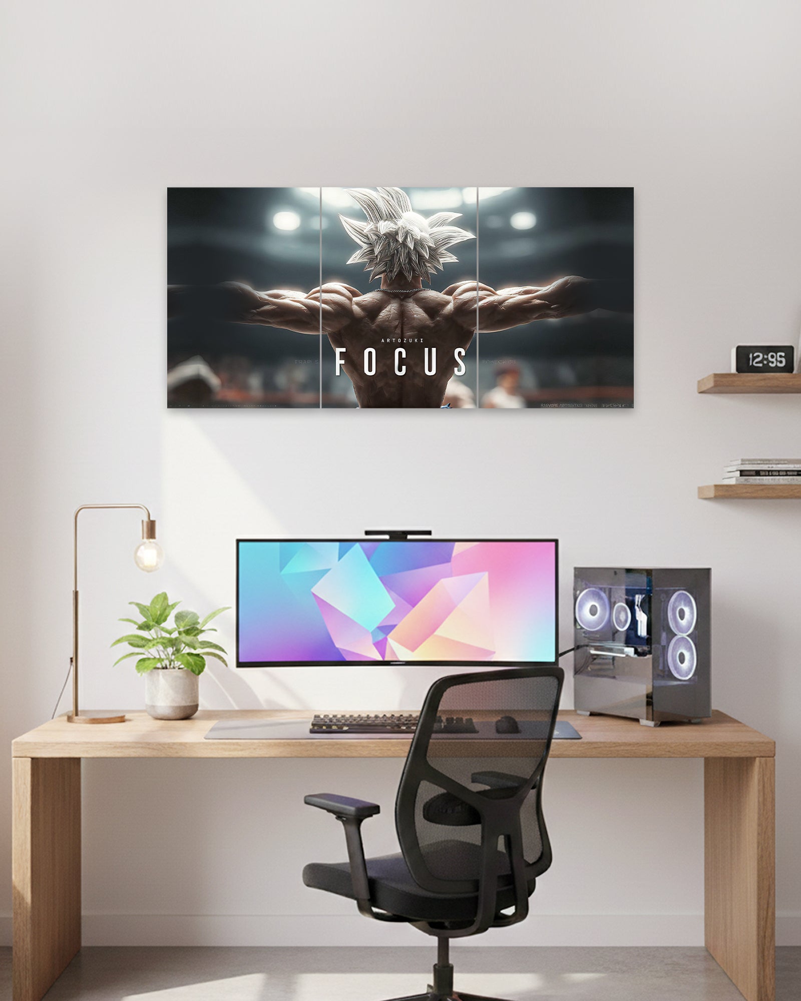 Ultra Focus | Anime Motivation Split Wall Poster | 3 Piece Set