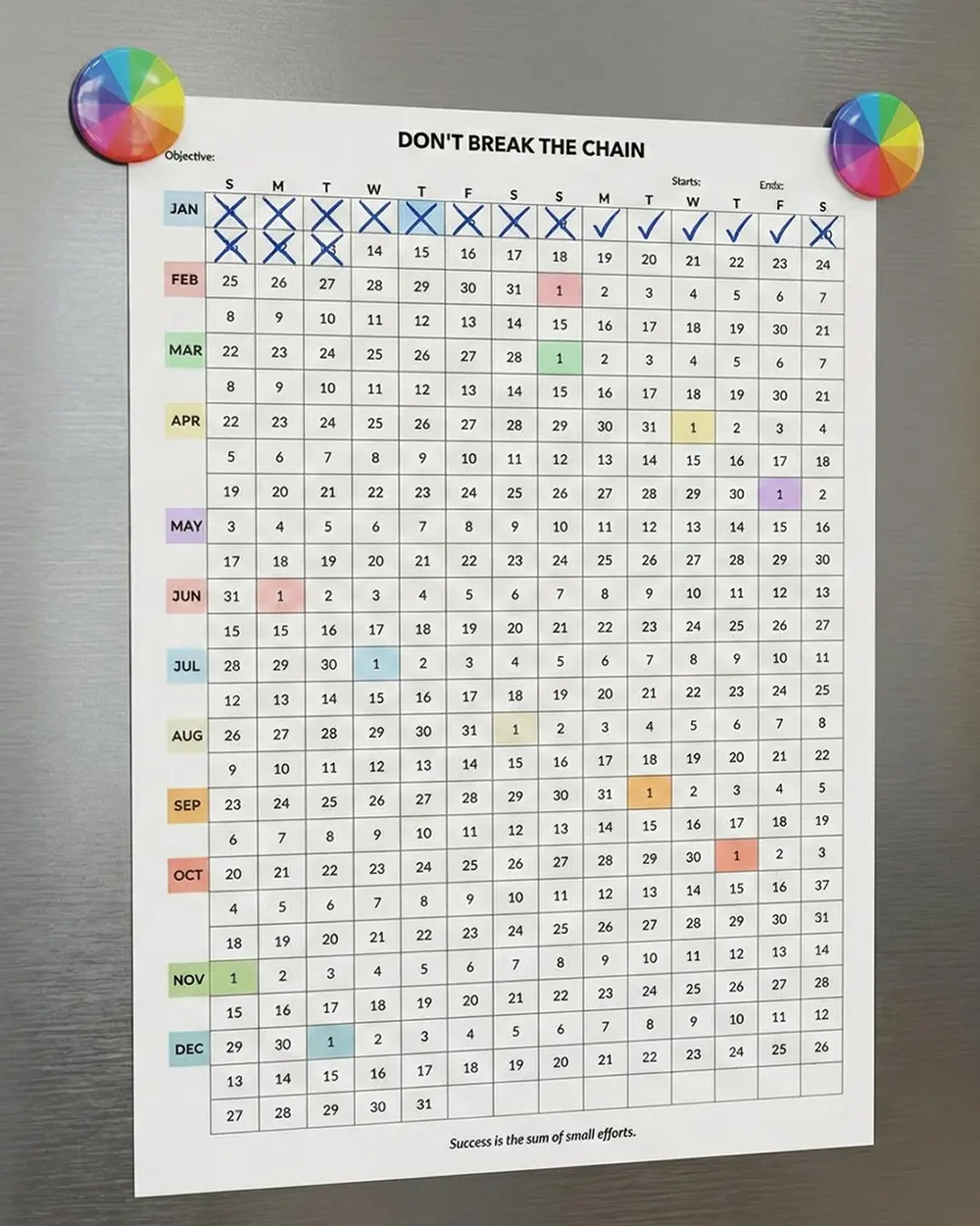 Don't Break the Chain – 365 Days Habit Tracker