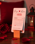 Personalized Couple Name Mini Desk Calendar 2026