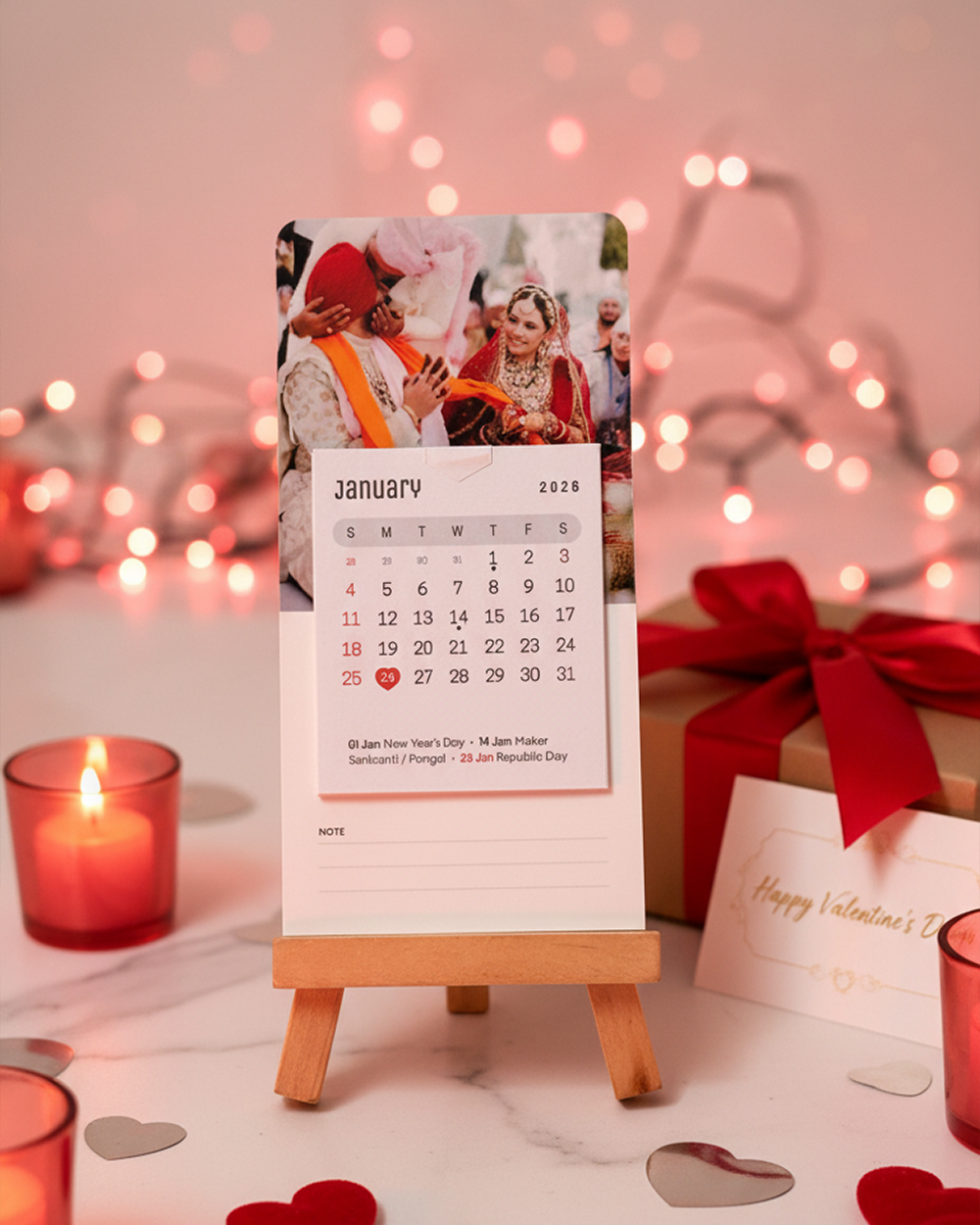 Your Favorite Photo Mini Desk Calendar 2026