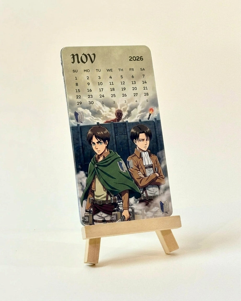 Attack on Titan Mini Desk Calendar 2026
