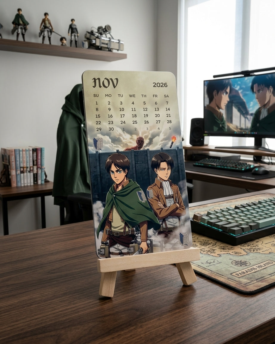 Attack on Titan Mini Desk Calendar 2026