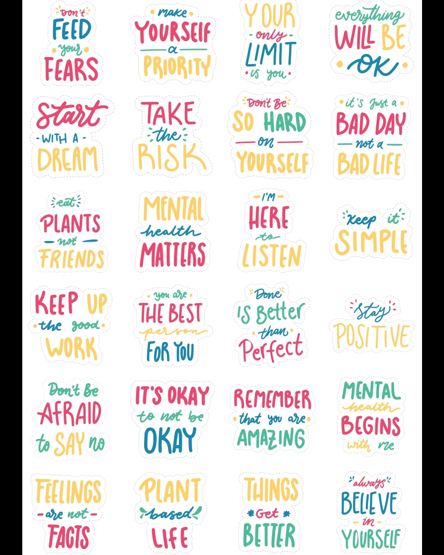 Good Vibes Only Stickers | Set of 24