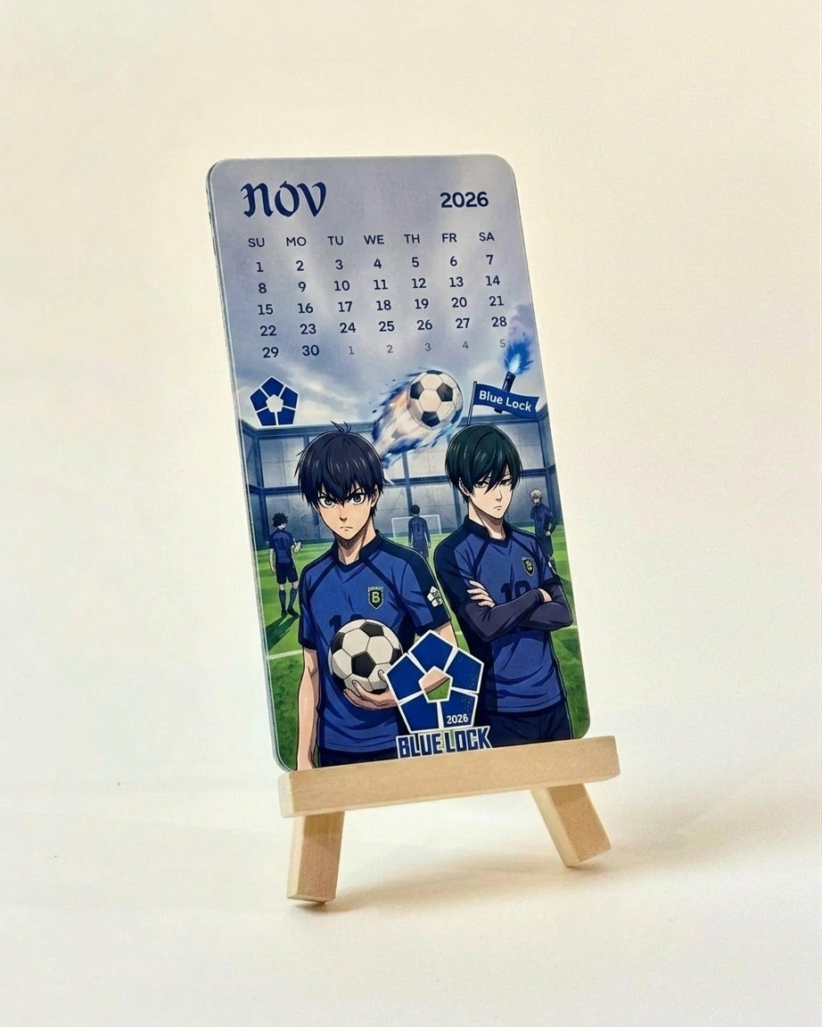 Blue Lock Mini Desk Calendar 2026
