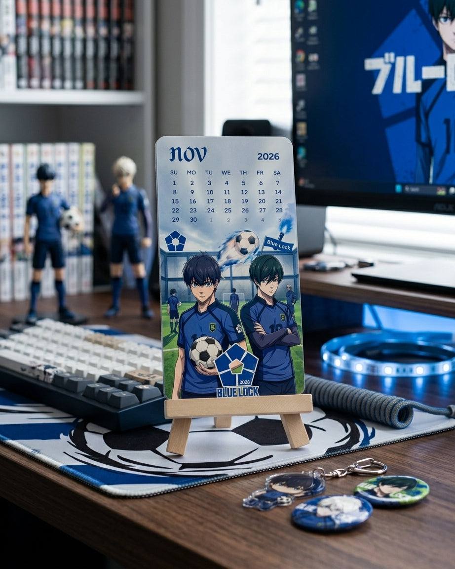 Blue Lock Mini Desk Calendar 2026