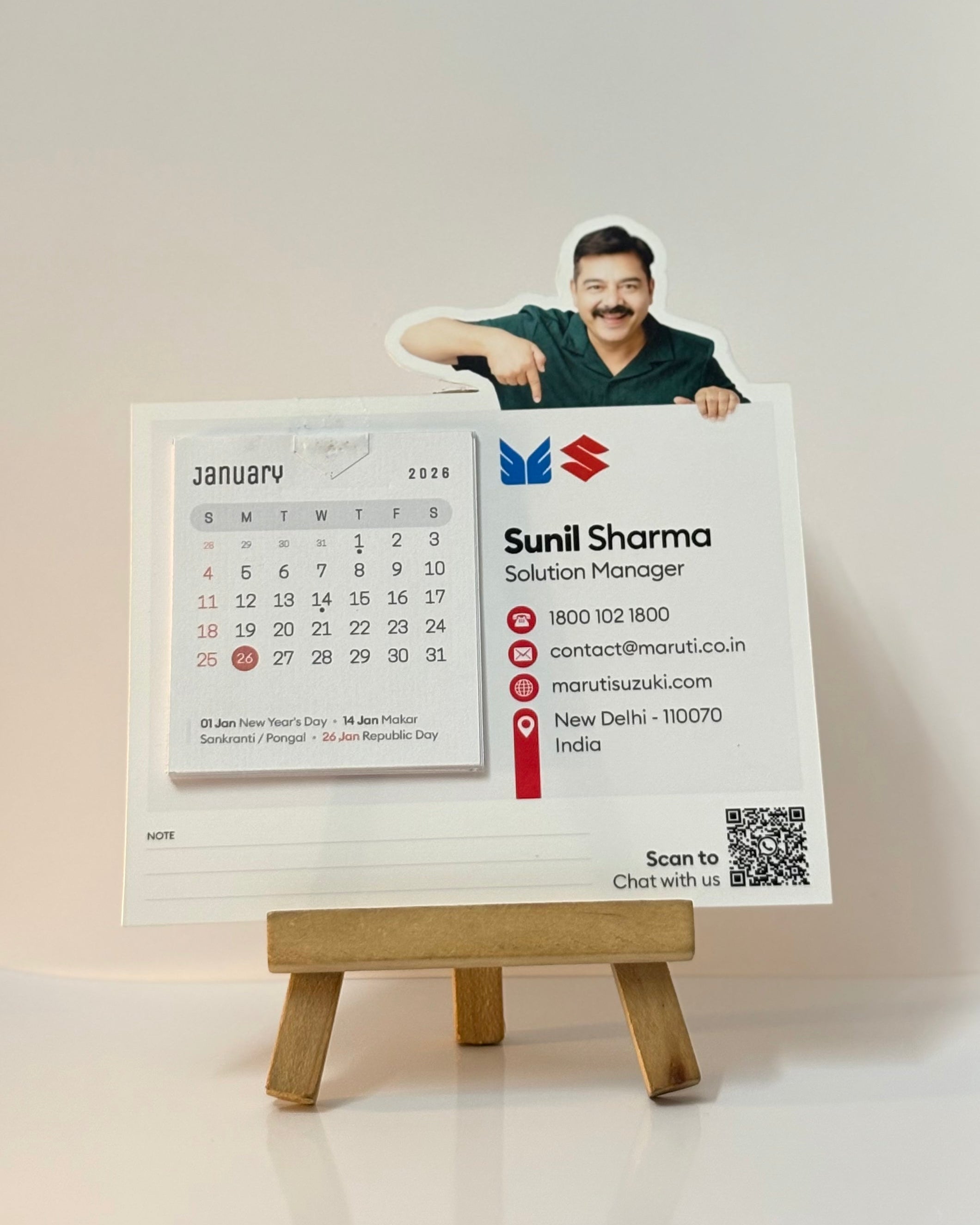Naazia.in - Personalized Mini Desk Calendar 2026 Gift Box | Free Delivery All Over India | ₹99 Only
