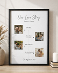 Couple Timeline Poster – Our Love Story Personalized Photo Frame
