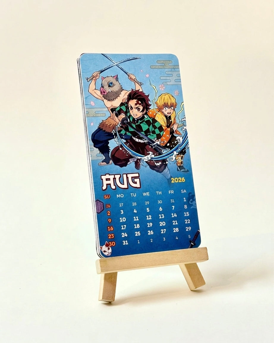 Demon Slayer Mini Desk Calendar 2026