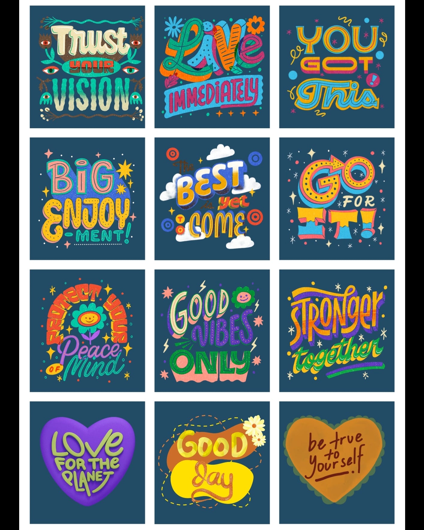 Good Vibes Only – 12 Affirmation Pocket Deck