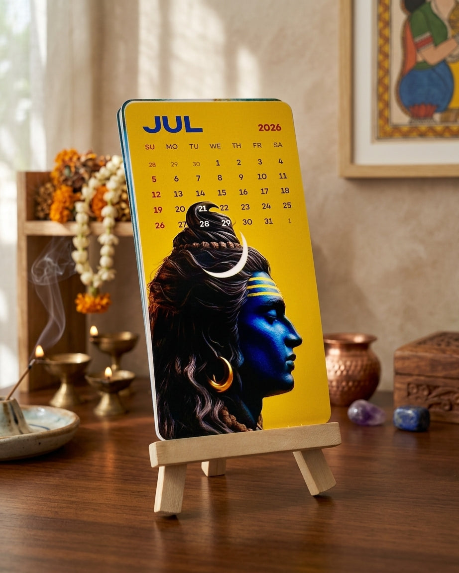 Lord Shiva Mini Desk Calendar 2026