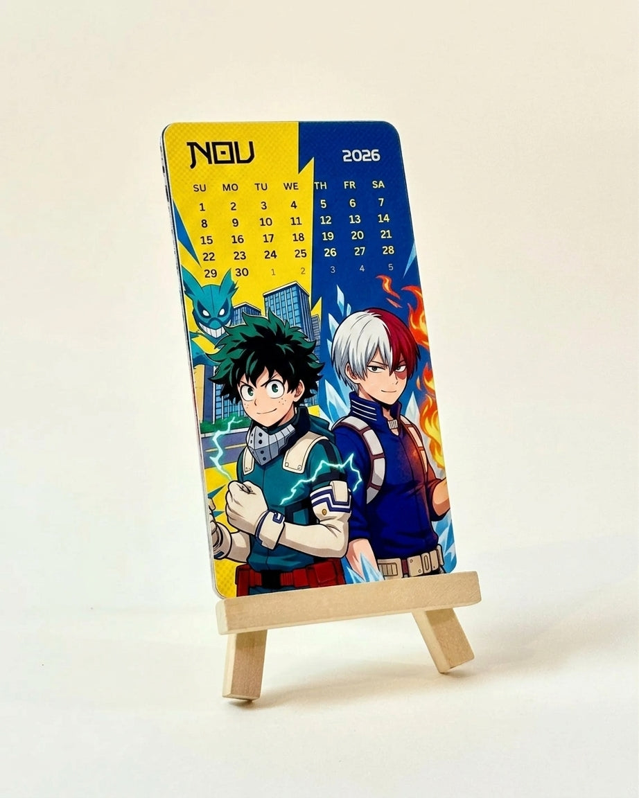 My Hero Academia Mini Desk Calendar 2026