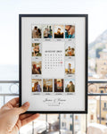 Personalized 12 Photo Calendar Poster – Custom Memory Frame