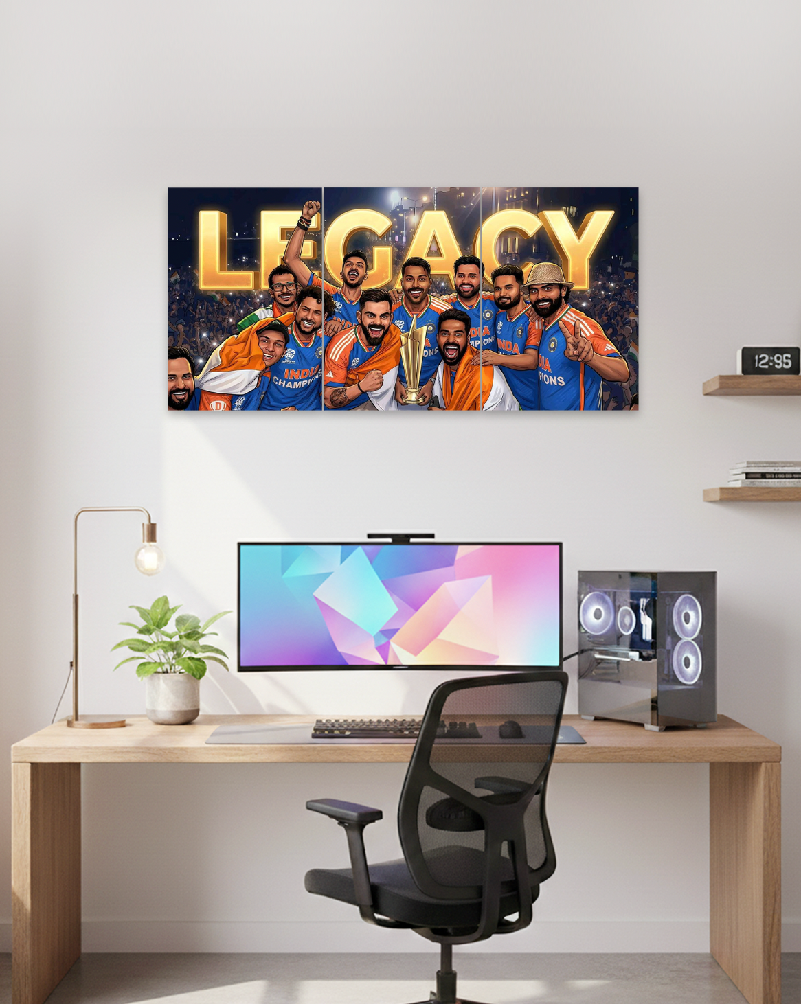 Champions Legacy | India Cricket Victory Split Wall Poster | 3 Piece Set