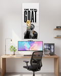 The Real GOAT | Messi Football Vertical Split Wall Poster | 3 Piece Set