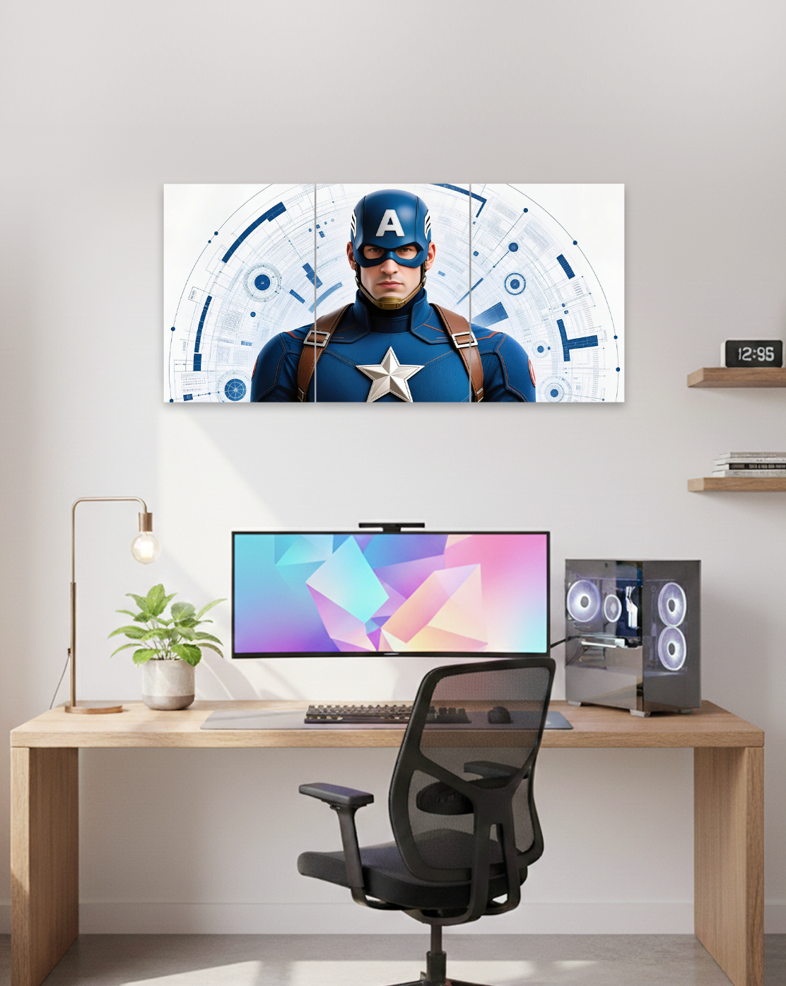 First Avenger | Captain America Split Wall Poster | 3 Piece Set