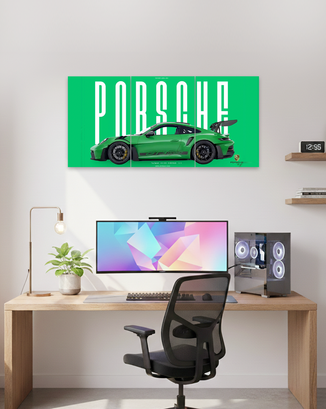 Porsche Power | Supercar Split Wall Poster | 3 Piece Set