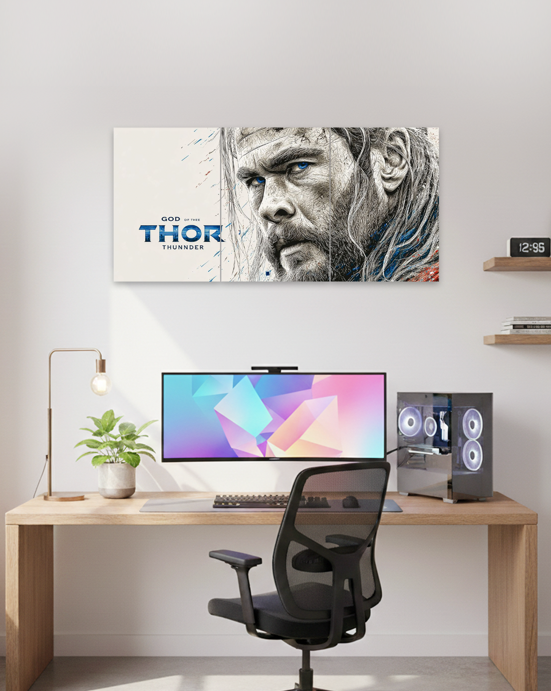 God of Thunder | Thor Superhero Split Wall Poster | 3 Piece Set