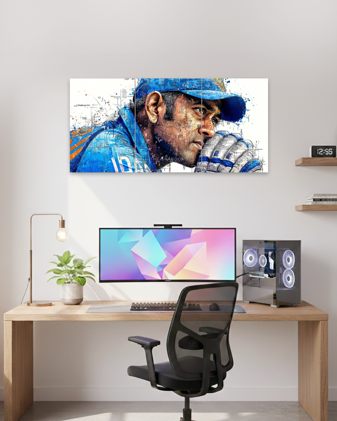 Captain Cool | MS Dhoni Cricket Legacy Split Wall Poster | 3 Piece Set