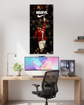 Believe | Cristiano Ronaldo Vertical Split Wall Poster | 3 Piece Set