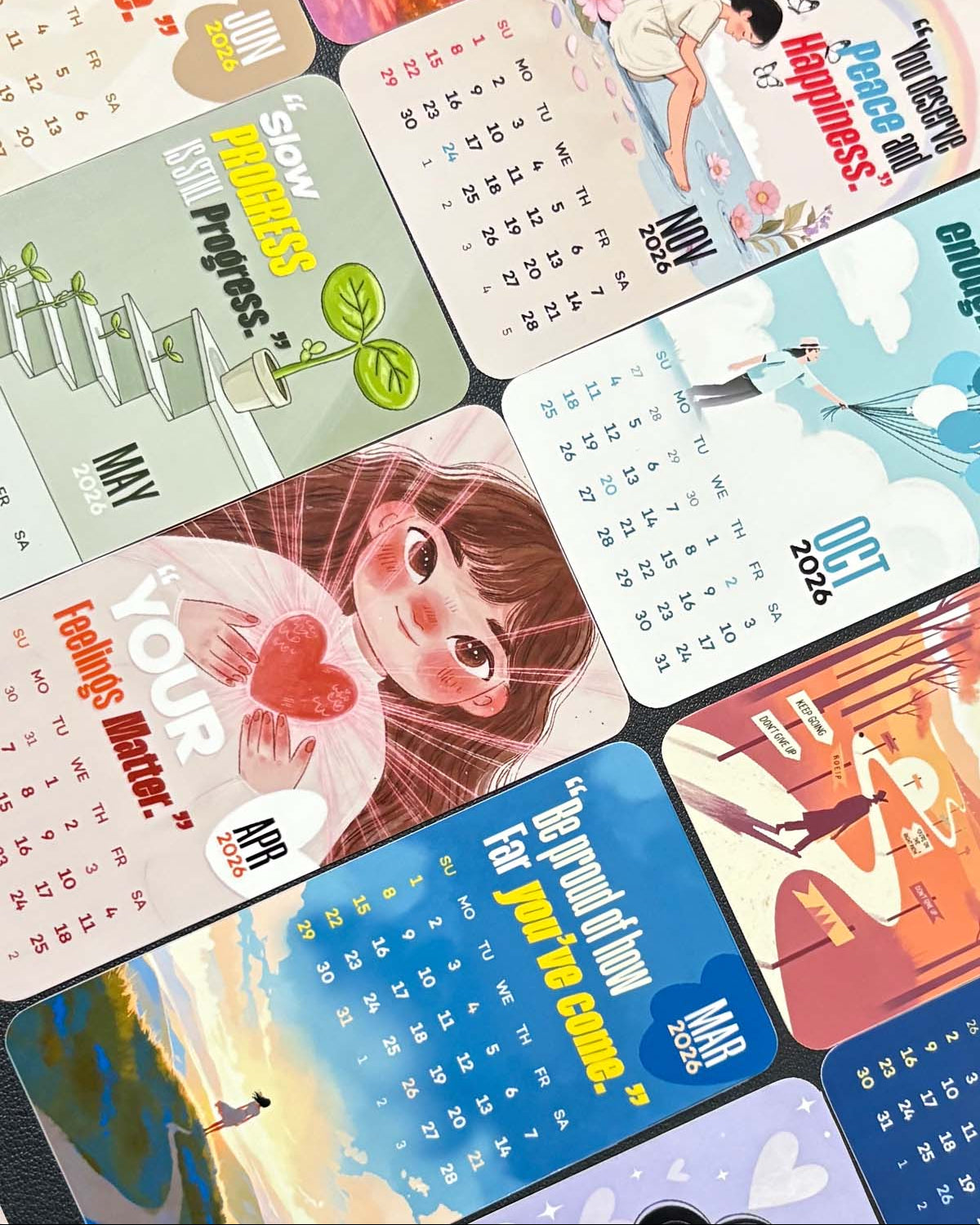 Self-Love & Positive Energy Mini Desk Calendar 2026