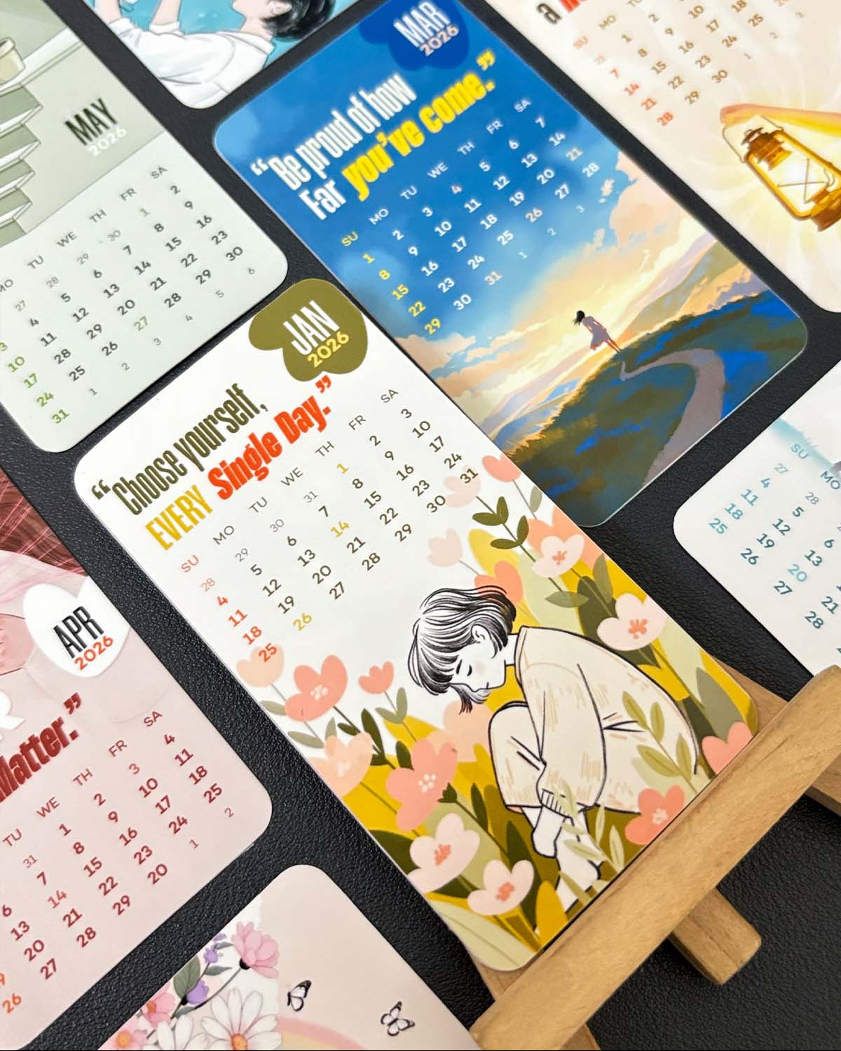 Self-Love & Positive Energy Mini Desk Calendar 2026