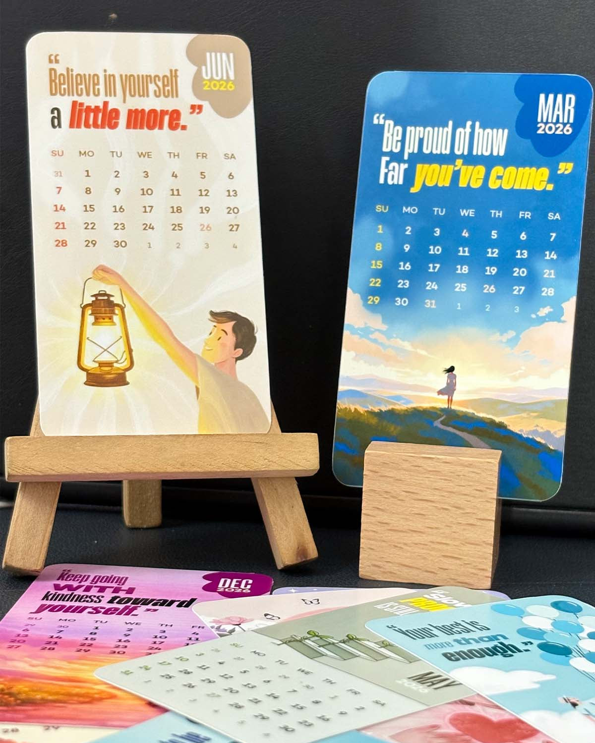 Self-Love & Positive Energy Mini Desk Calendar 2026