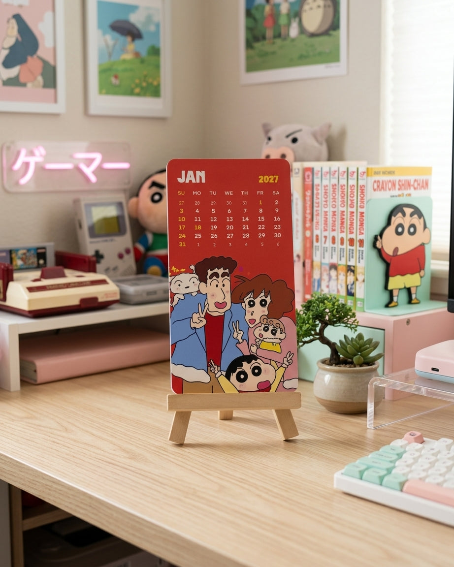 Shinchan Mini Desk Calendar 2026