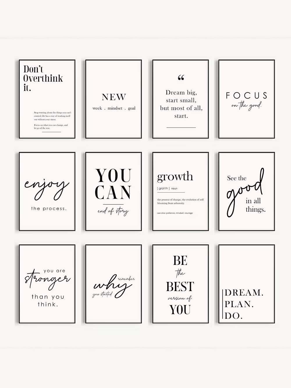 Motivational Affirmation Pocket Deck – 12 Inspirational Prints