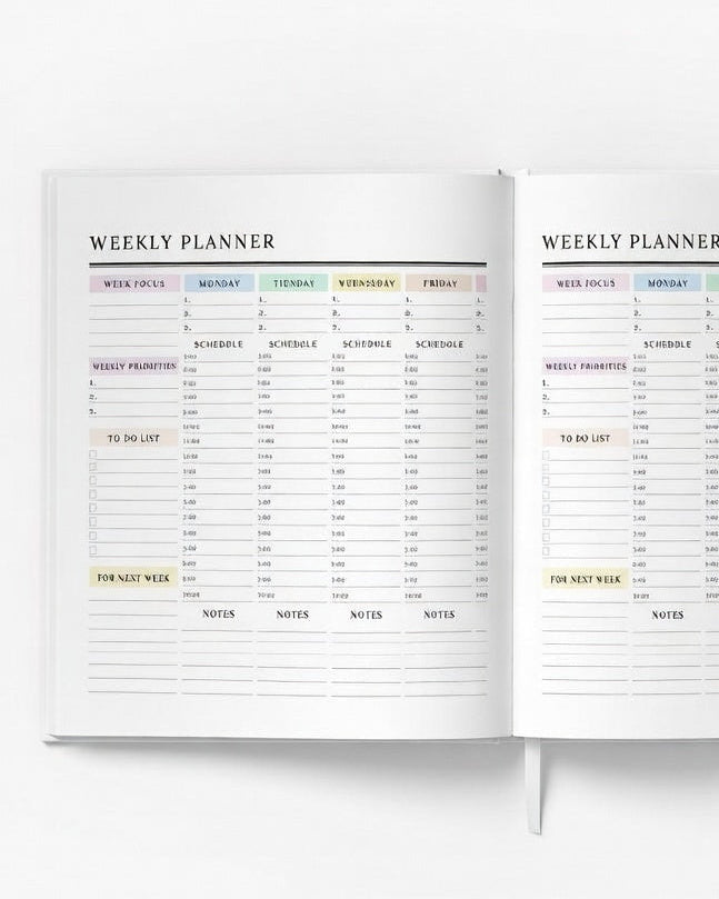 Weekly Hourly Planner -  Weekly Schedule