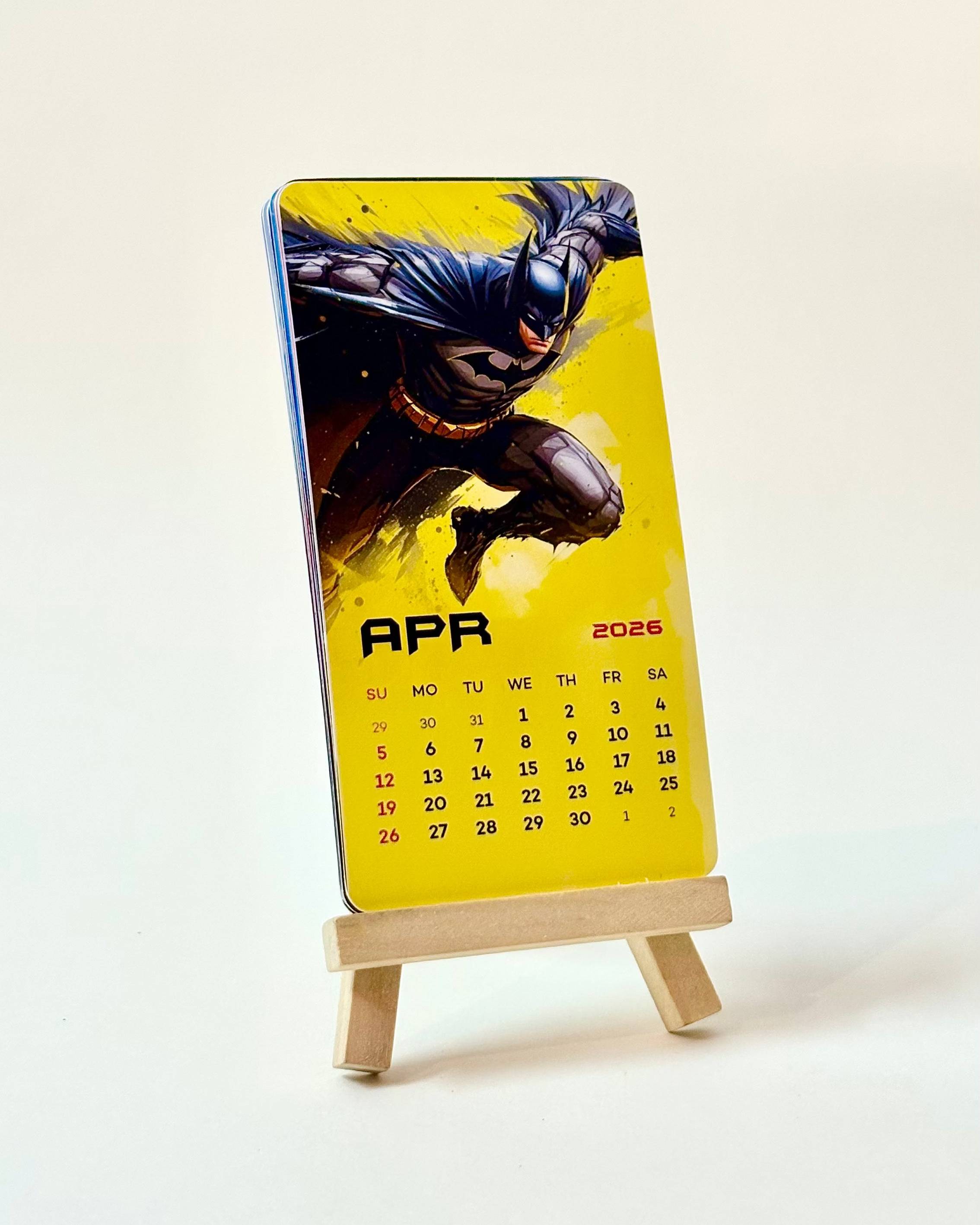 Super Hero Batman Mini Desk Calendar 2026