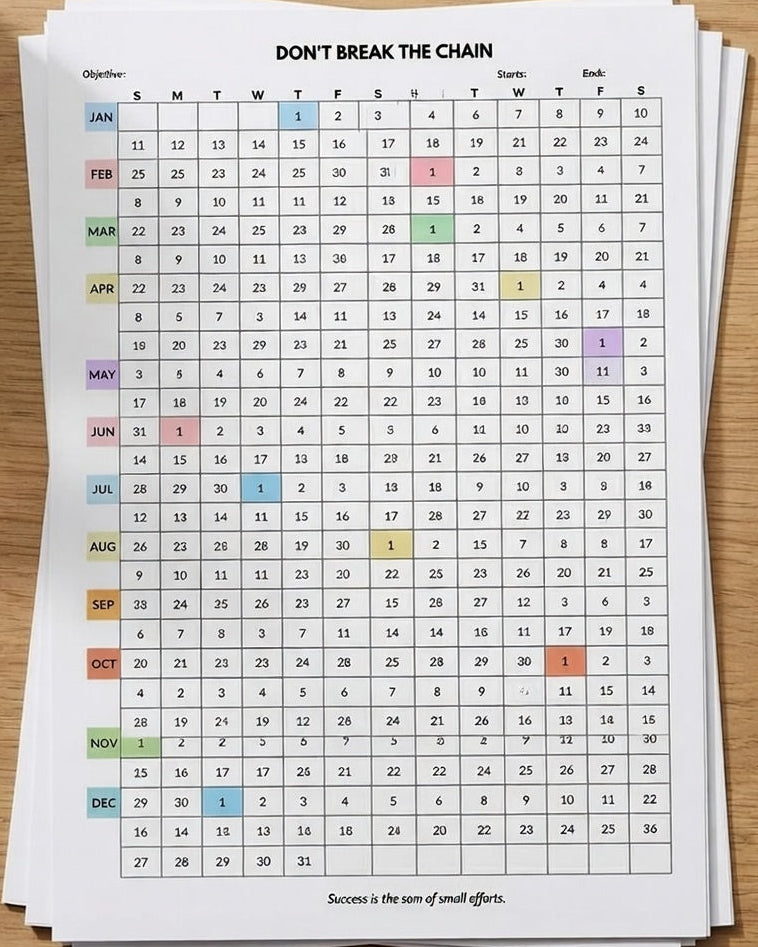 Don't Break the Chain – 365 Days Habit Tracker