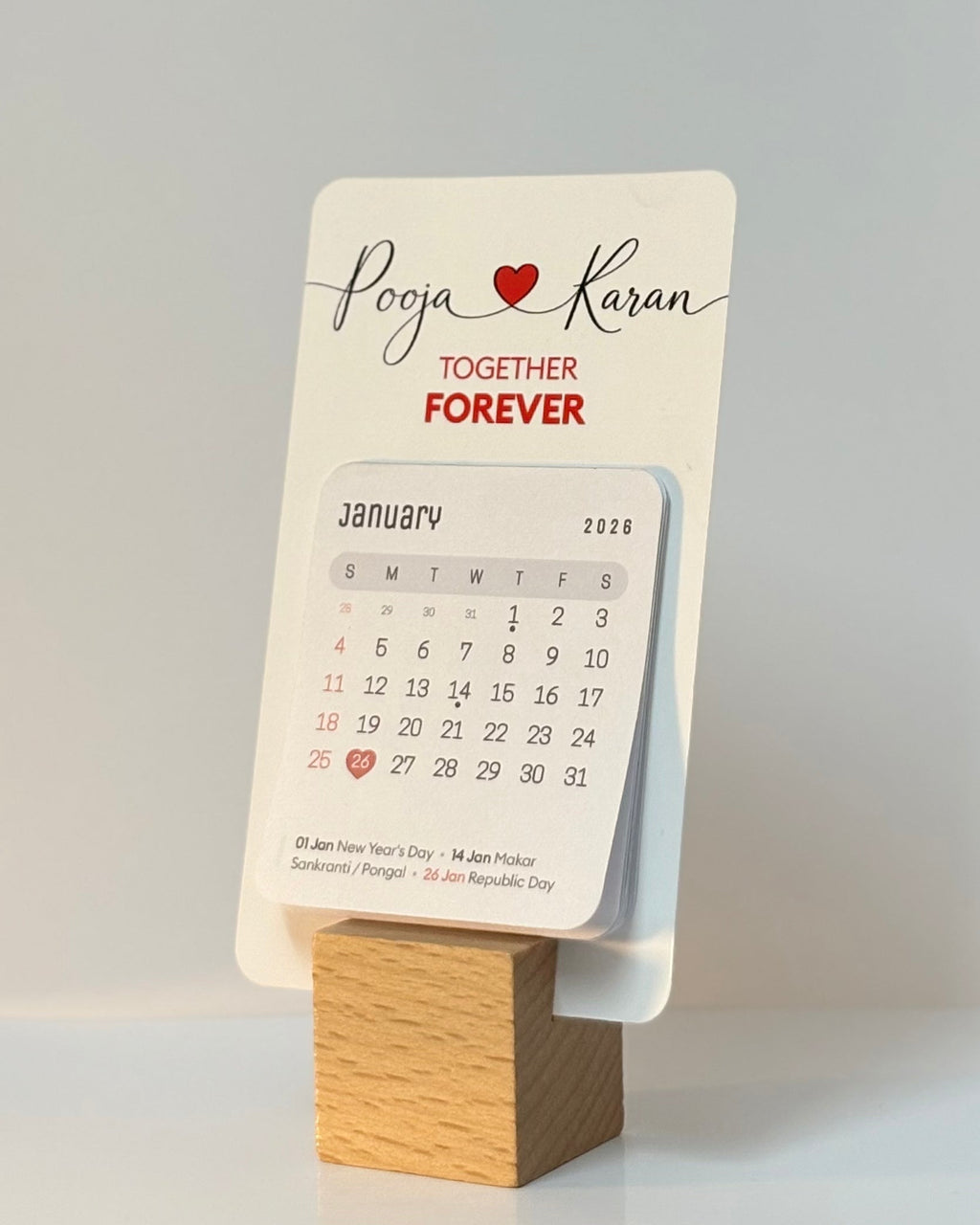 Naazia.in - Personalized Mini Desk Calendar 2026 Gift Box | Free Delivery All Over India | ₹99 Only