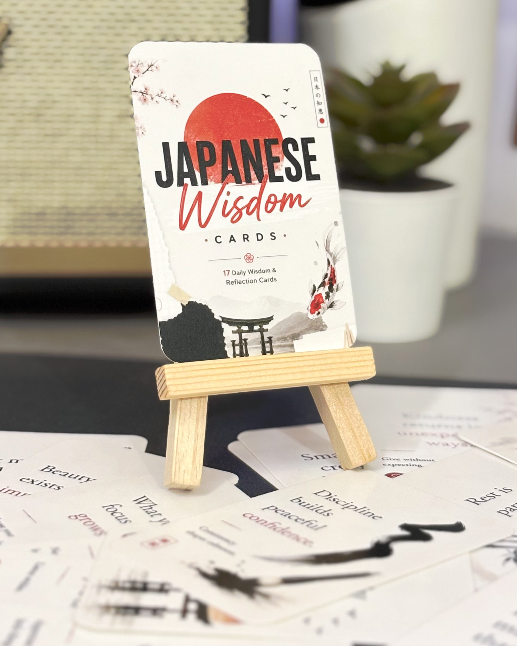 Wisdom Master Pack of 5 COMBO - Stoic Wisdom, “I AM”, Japanese Wisdom, Bhagavad Gita, Financial Abundance Affirmation Cards